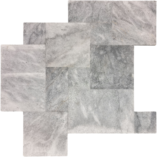 Catalina Blue Marble Leather French Pattern 1-1/4" Paver
