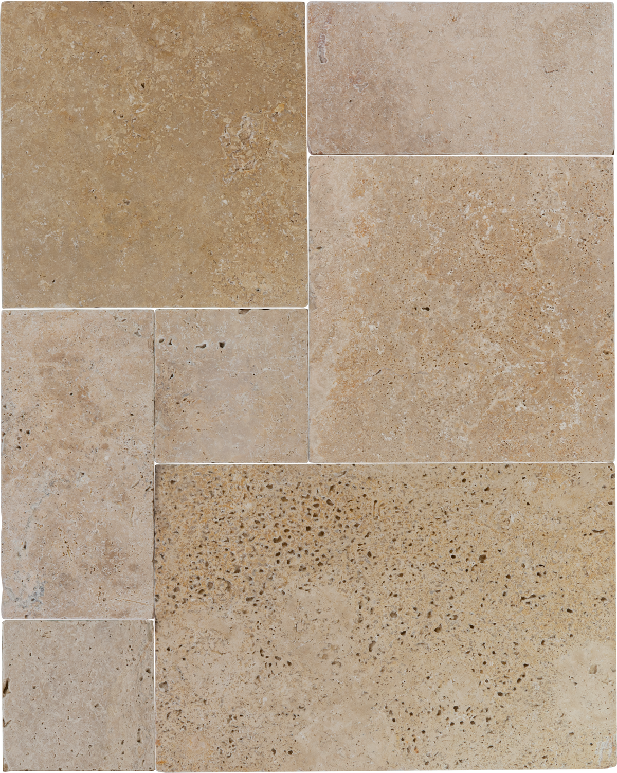 Classic Light Travertine Tumbled French Pattern 1-1/4" Paver