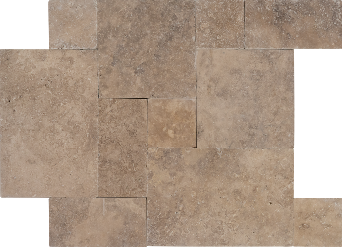 Classic Travertine Tumbled French Pattern 1-1/4" Paver
