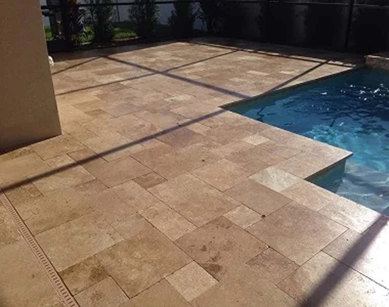 Noce Travertine Eased Edge 24x72 2" Tread/Cap