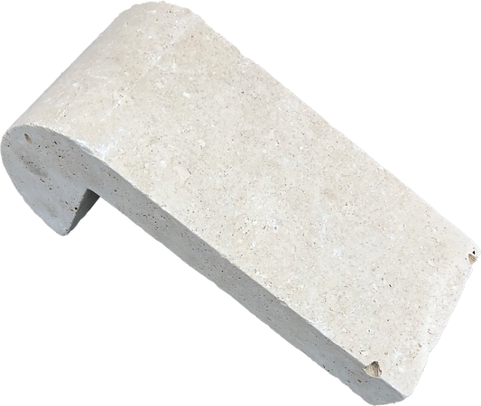 Extra Light Travertine Remodeled 4x9 4" Pool Coping
