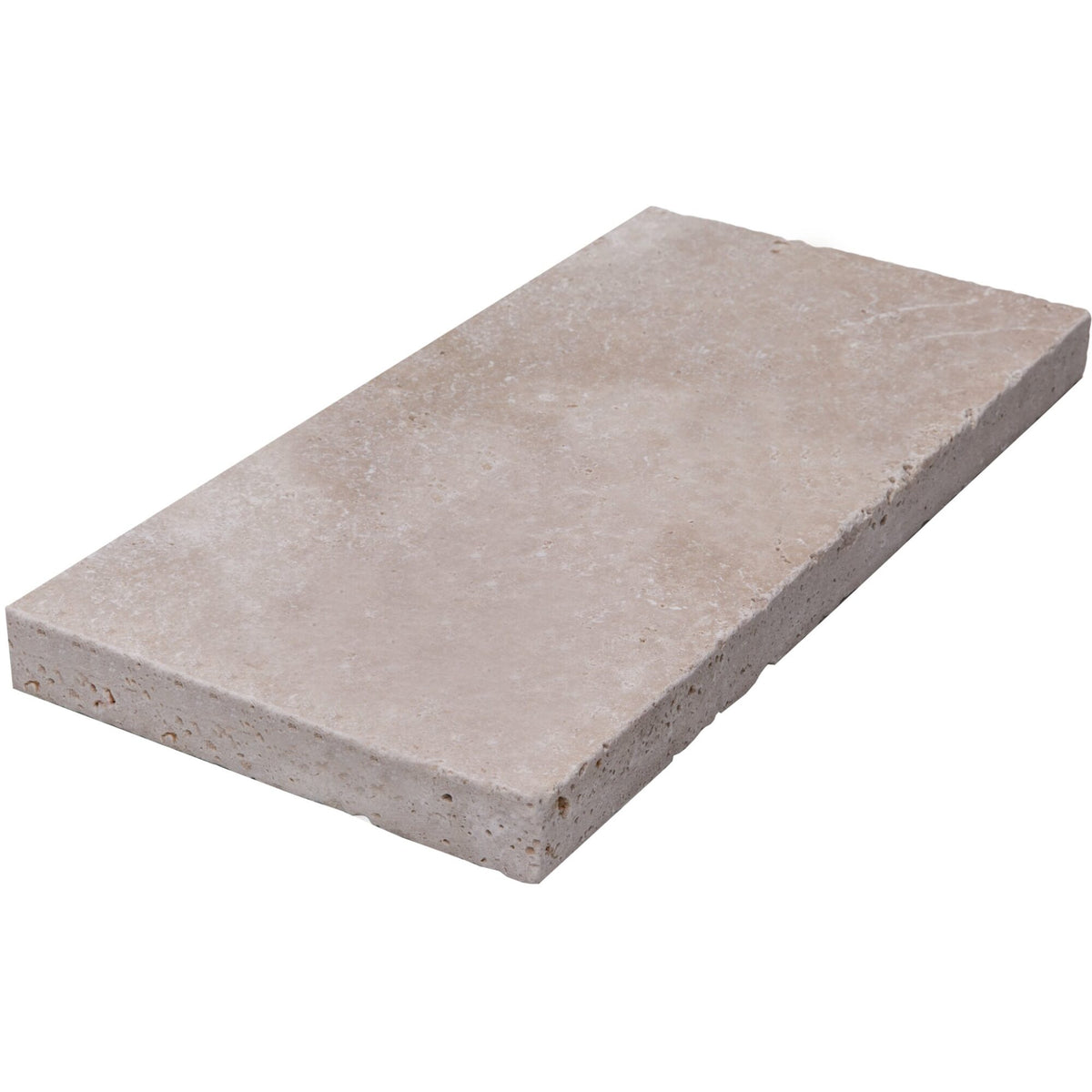 Extra Light Travertine Tumbled 12x24 2" Paver