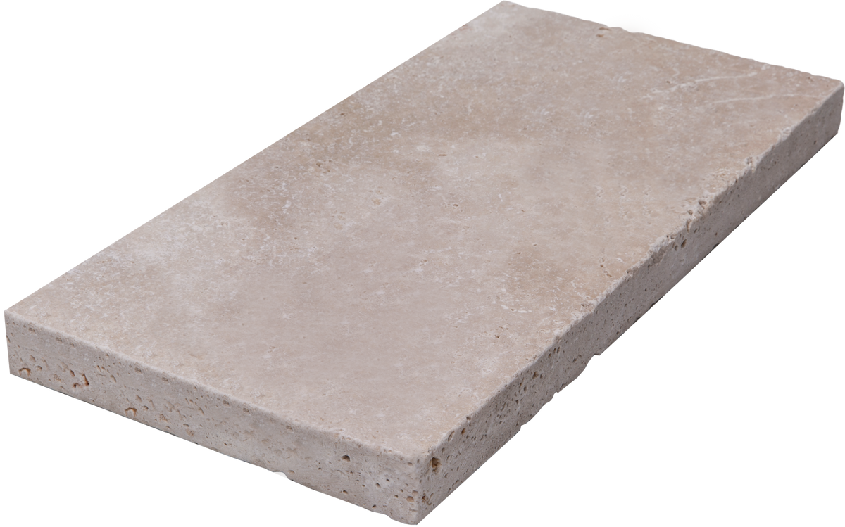 Extra Light Travertine Tumbled 16x24 2" Paver