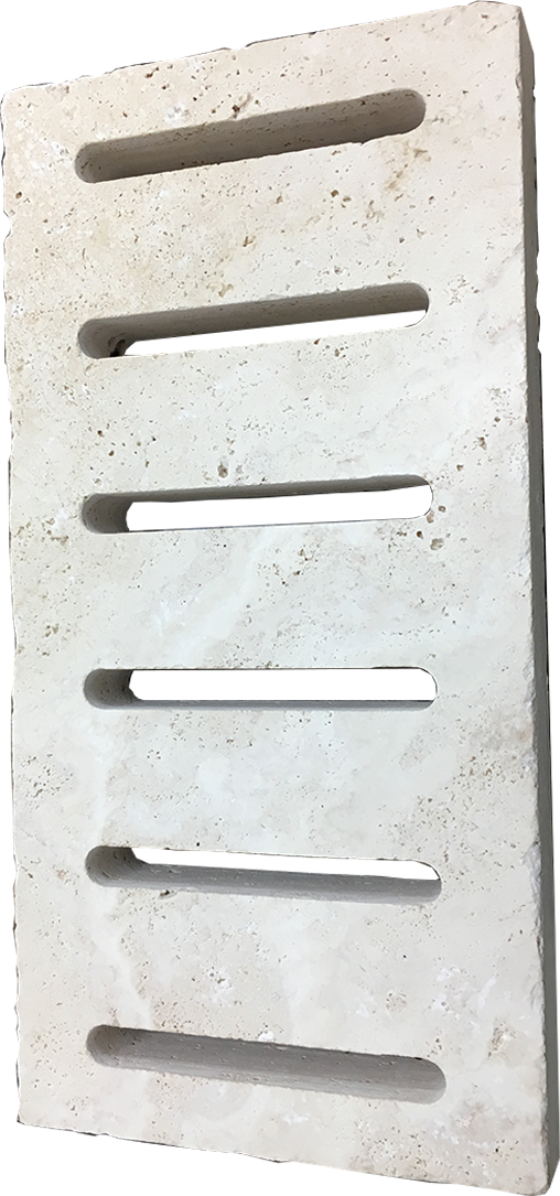 Extra Light Travertine Tumbled 6x12 1-1/4" Deck Drain Paver