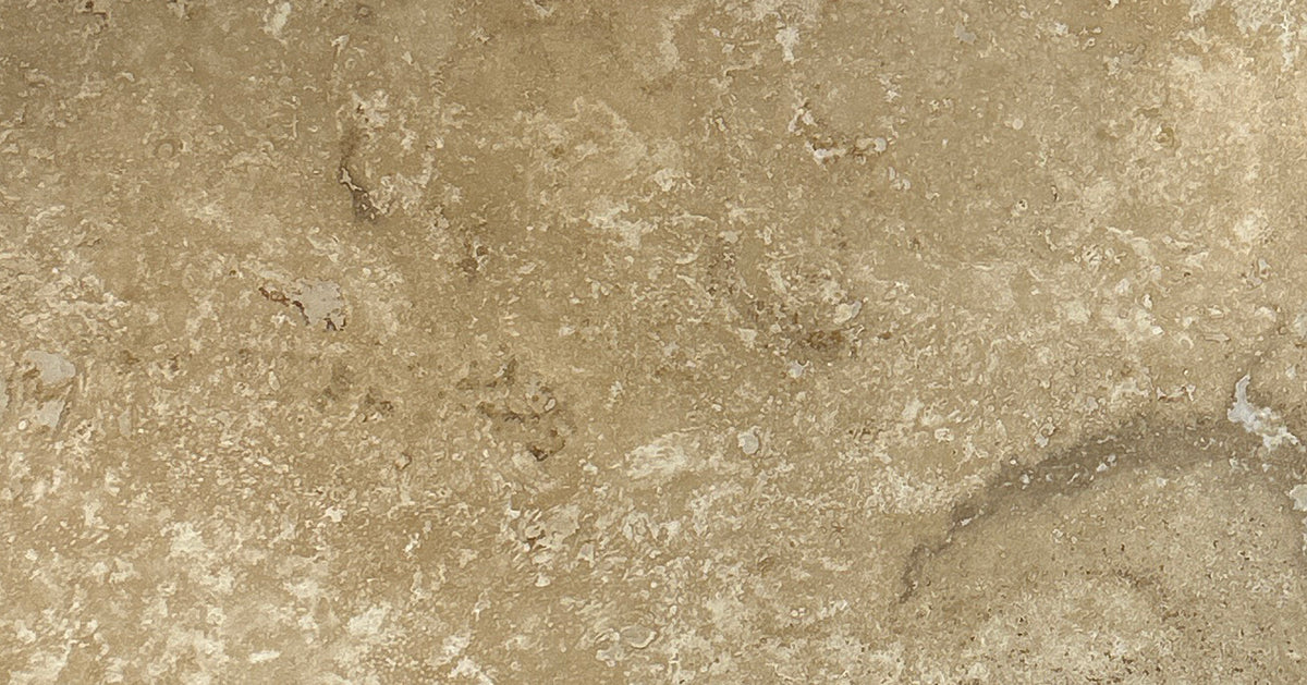 Galena Beige Travertine Bullnosed 12X24 1-1/4" Pool Coping