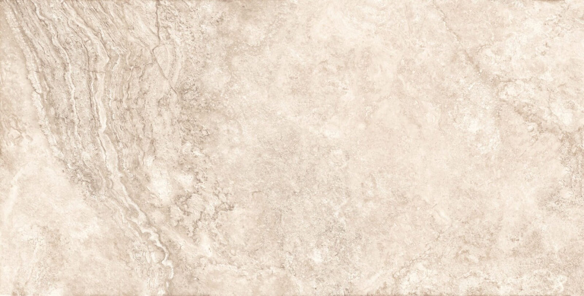 Gramercy Cream Travertine-Look Porcelain Bullnose Coping 12x24 3/4"