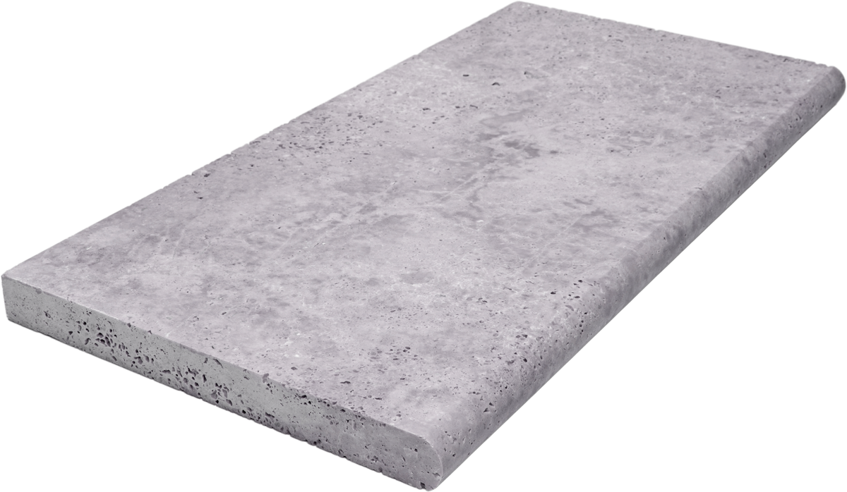 Hampton Gray Marble Bullnosed 12x24 1-1/4" Pool Coping