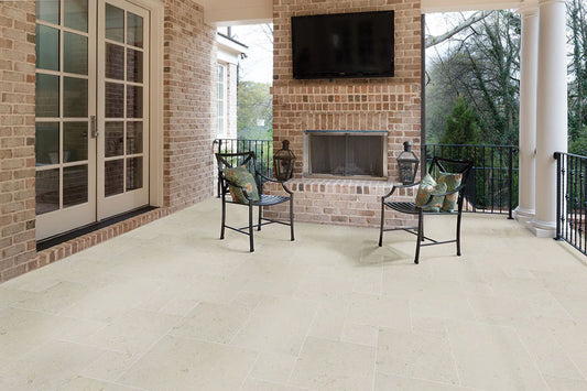 Myra Limestone Tumbled French Pattern 1-1/4" Paver