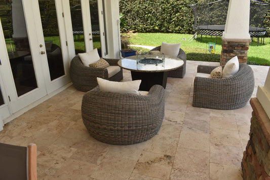 Country Classic Travertine Tumbled 24x24 2" Paver