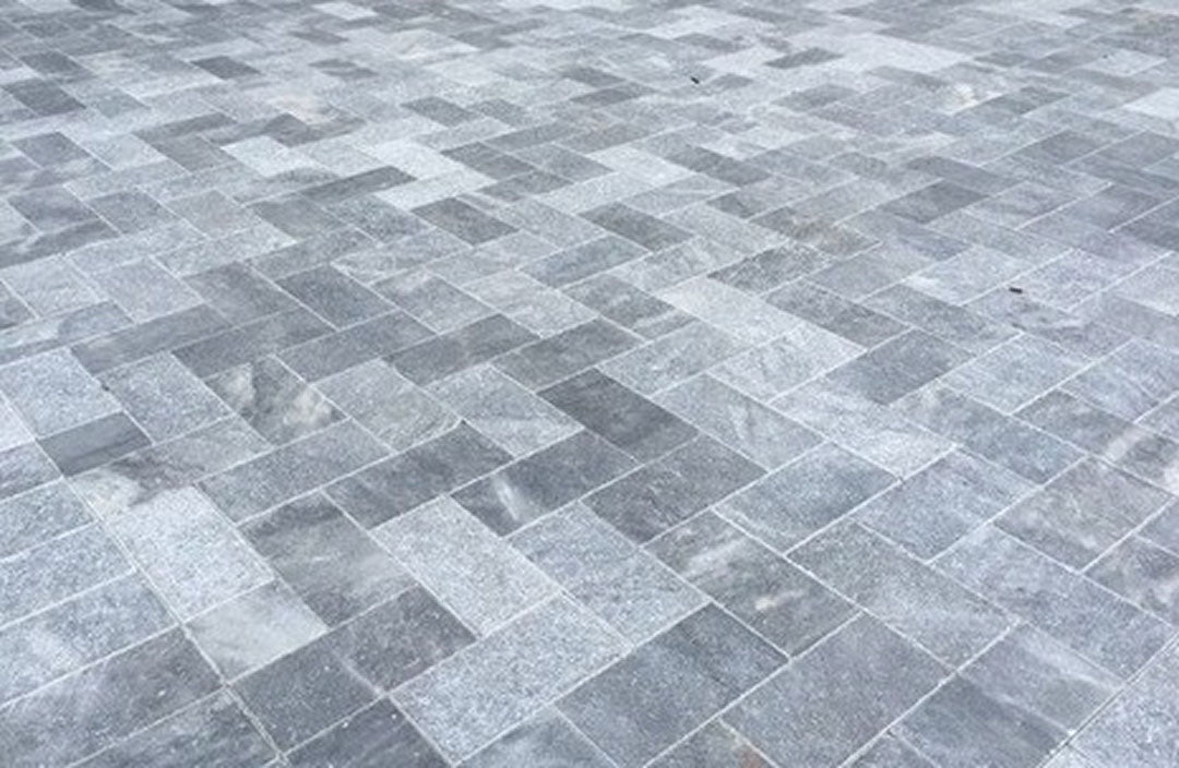 Ocean Blue Marble Leather 24x48 2" Paver