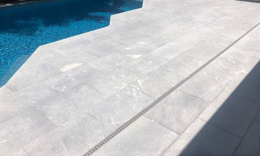 Ocean Blue Marble Sandblasted 24x48 2" Paver