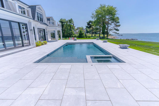 Ocean Blue Marble Sandblasted 24x36 2" Paver