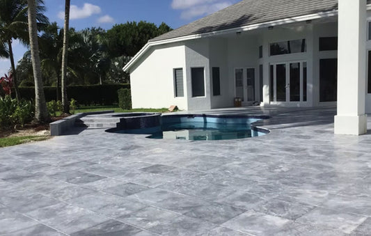 Ocean Blue Marble Tumbled 24x24 1-1/4" Paver