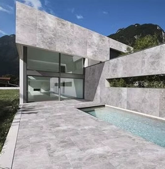Tundra Grey Marble Leather 24x24 2" Paver