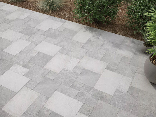 Tundra Grey Marble Sandblasted French Pattern 1-1/4" Paver