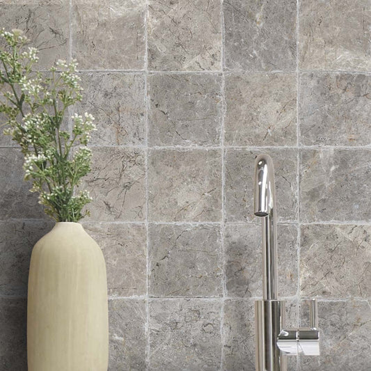 Tundra Grey Marble Tumbled 24x24 1-1/4" Paver
