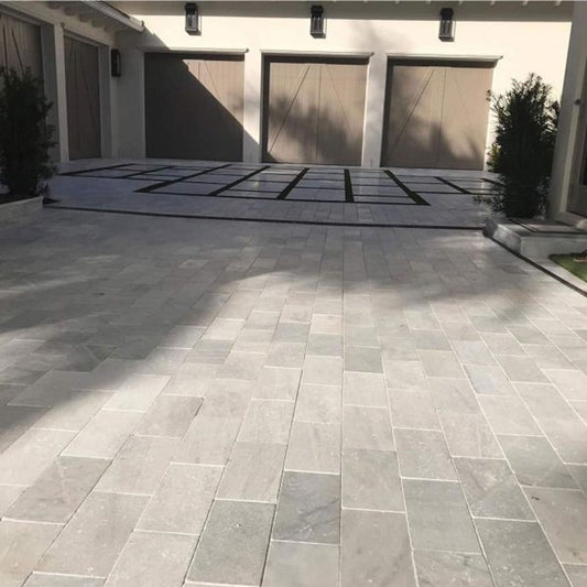 Ice White Marble Tumbled 12x24 1-1/4" Paver