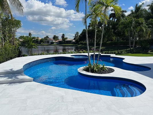 Bursa White Marble Leather French Pattern 1-1/4" Paver