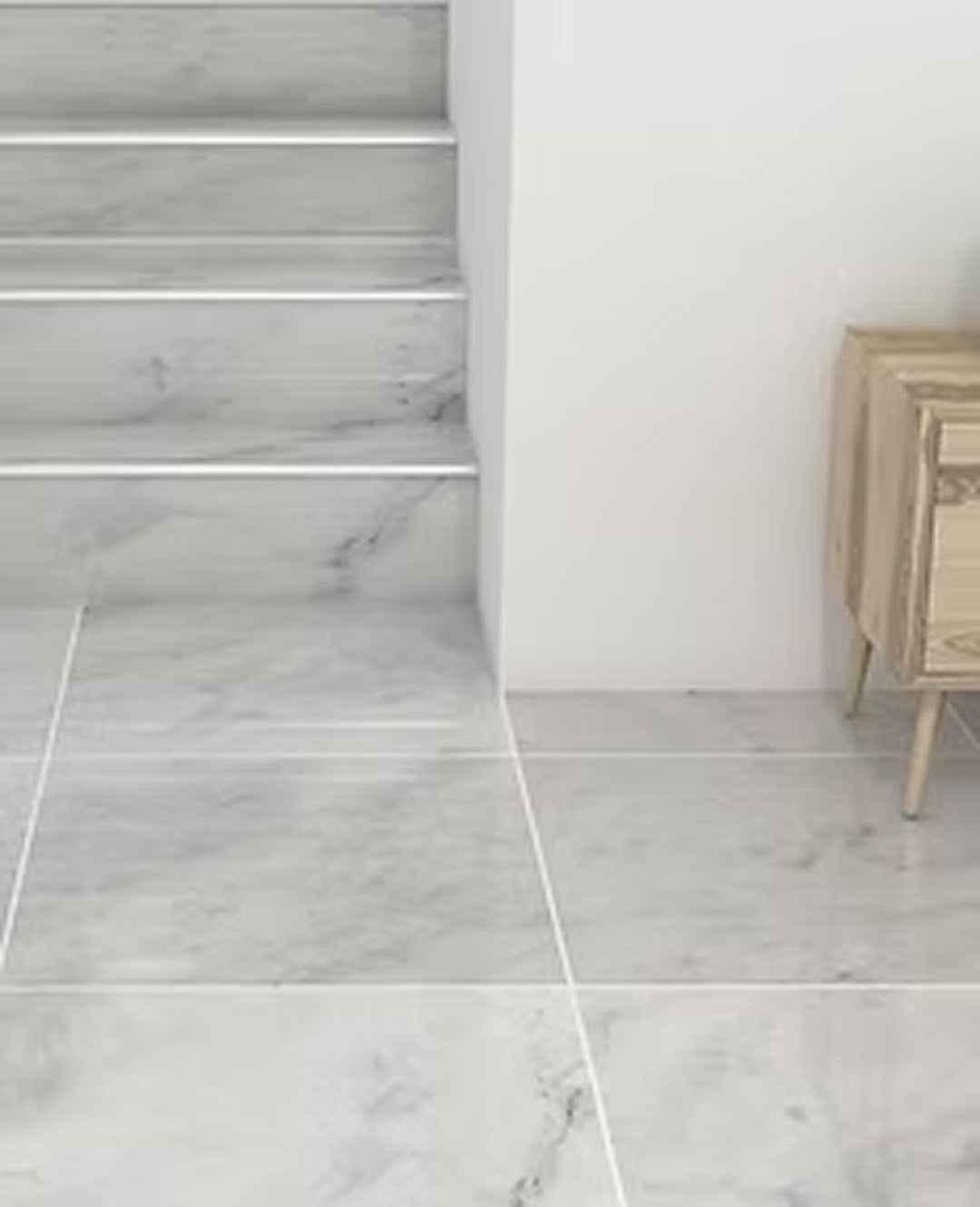 Ibiza White Marble Leather 24x24 2" Paver