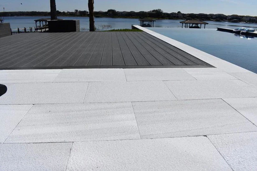 Ibiza White Marble Sandblasted 24x36 2" Paver