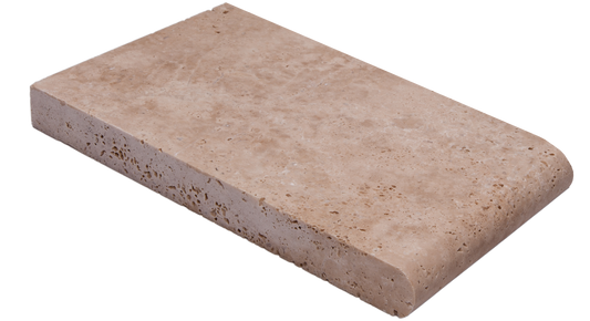 Ivory Travertine Bullnosed 6x12 1-1/4" Pool Coping