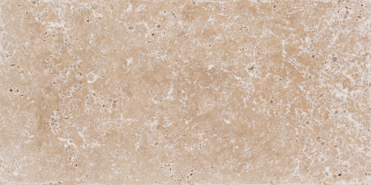 Ivory Travertine Tumbled 6x12 1-1/4" Paver