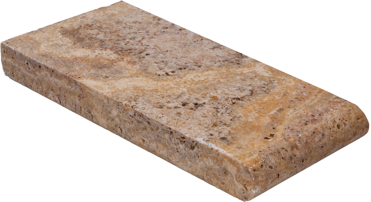 Kayenta Gold Travertine Bullnosed 6x12 1-1/4" Pool Coping