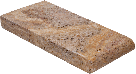 Kayenta Gold Travertine Bullnosed 6x12 1-1/4" Pool Coping