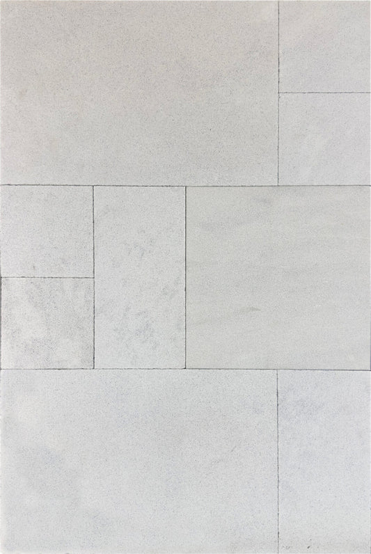 Nantucket White Marble Sandblasted French Pattern 1-1/4" Paver