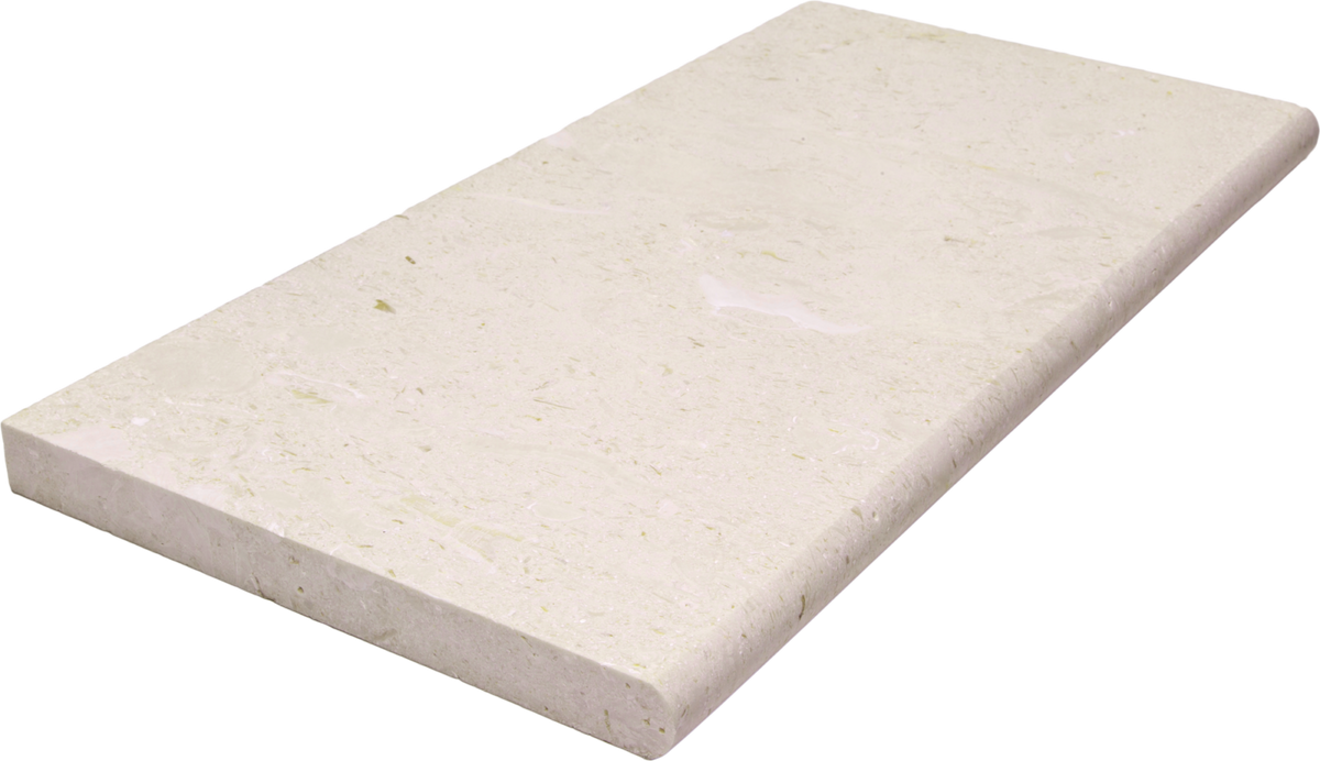 Newport Cream Marble Bullnosed 12x24 1-1/4" Pool Coping