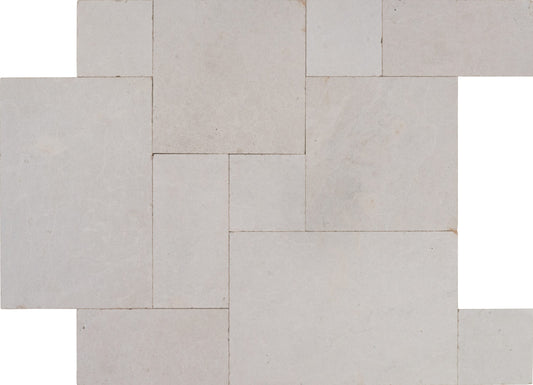 Newport Cream Marble Sandblasted French Pattern 1-1/4" Paver