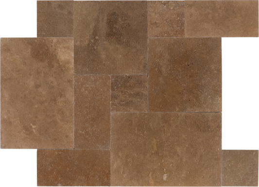 Noce Travertine Tumbled French Pattern 1-1/4" Paver