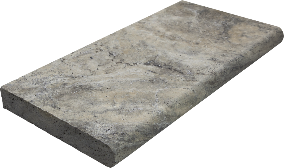 Ouray Beige Travertine Bullnosed 12x24 2" Pool Coping