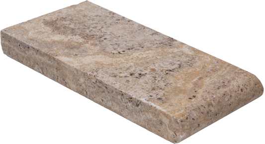 Ouray Beige Travertine Bullnosed 6x12 1-1/4" Pool Coping
