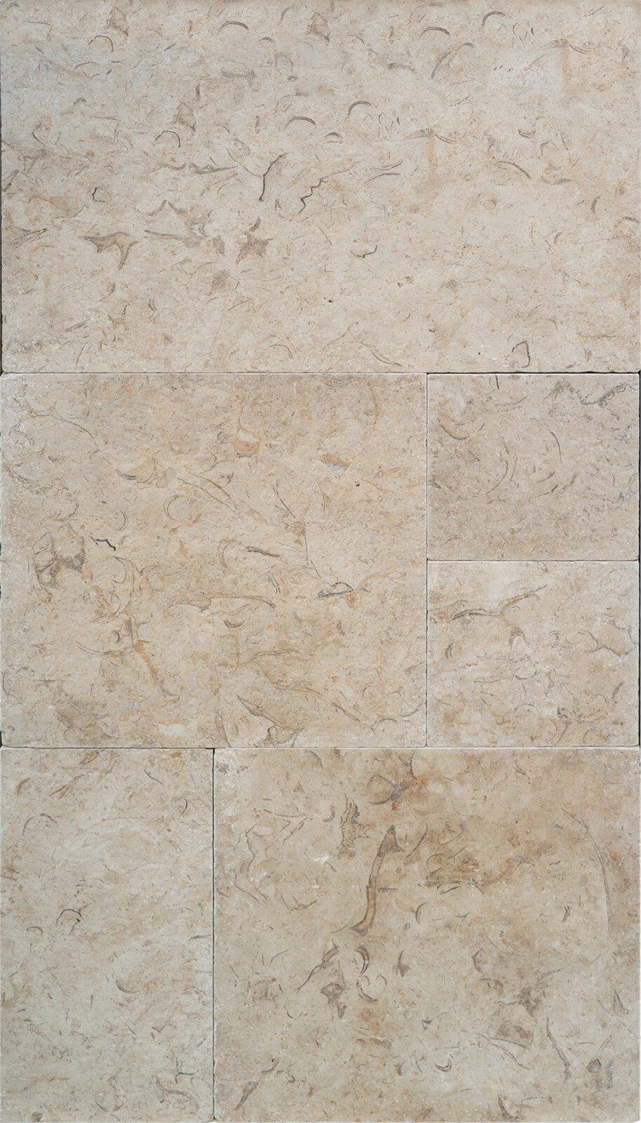 Petoskey Beige Marble Brushed French Pattern 1-1/4" Paver