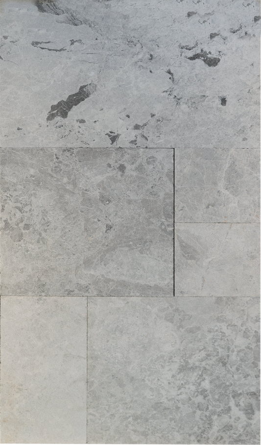 Pinnacle Gray Marble Sandblasted French Pattern 1-1/4" Paver