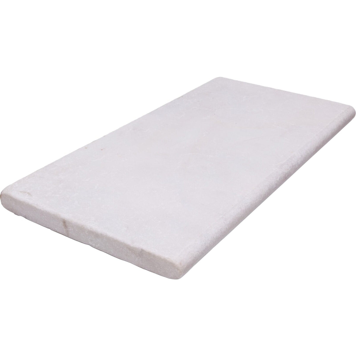 Saranac White Marble Bullnosed 12x24 1-1/4" Pool Coping
