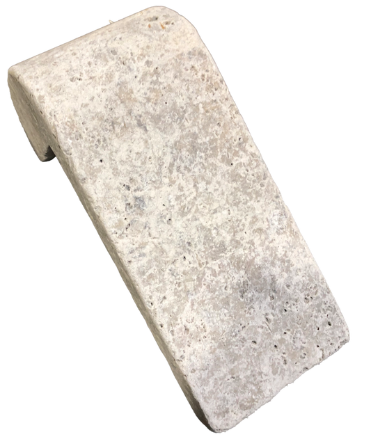 Silver Kashmir Travertine Remodeled 4x9 4" Pool Coping