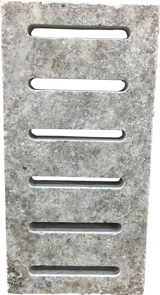 Silver Kashmir Travertine Tumbled 6x12 1-1/4" Deck Drain Paver