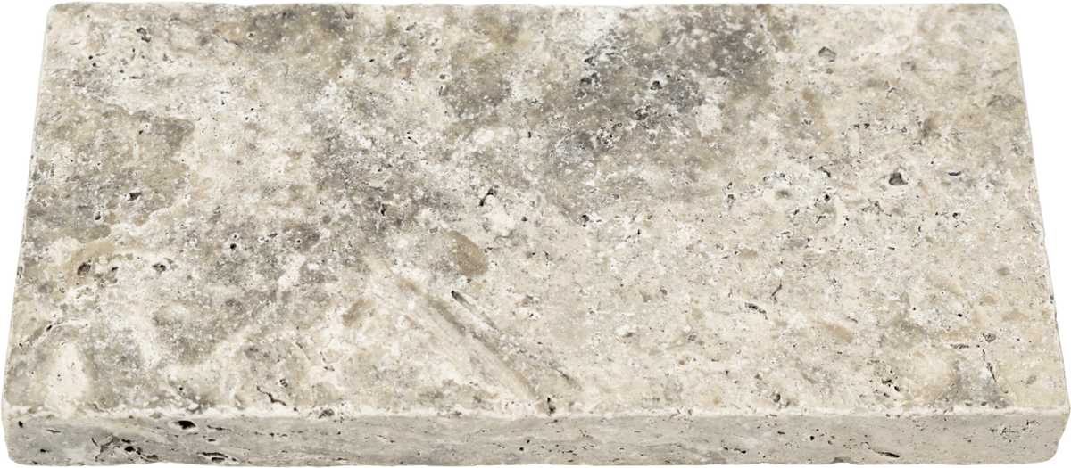 Silver Kashmir Travertine Tumbled 6x12 1-1/4" Paver