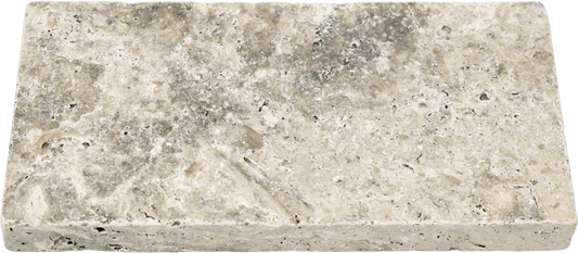 Silver Kashmir Travertine Tumbled 6x12 1-1/4" Paver