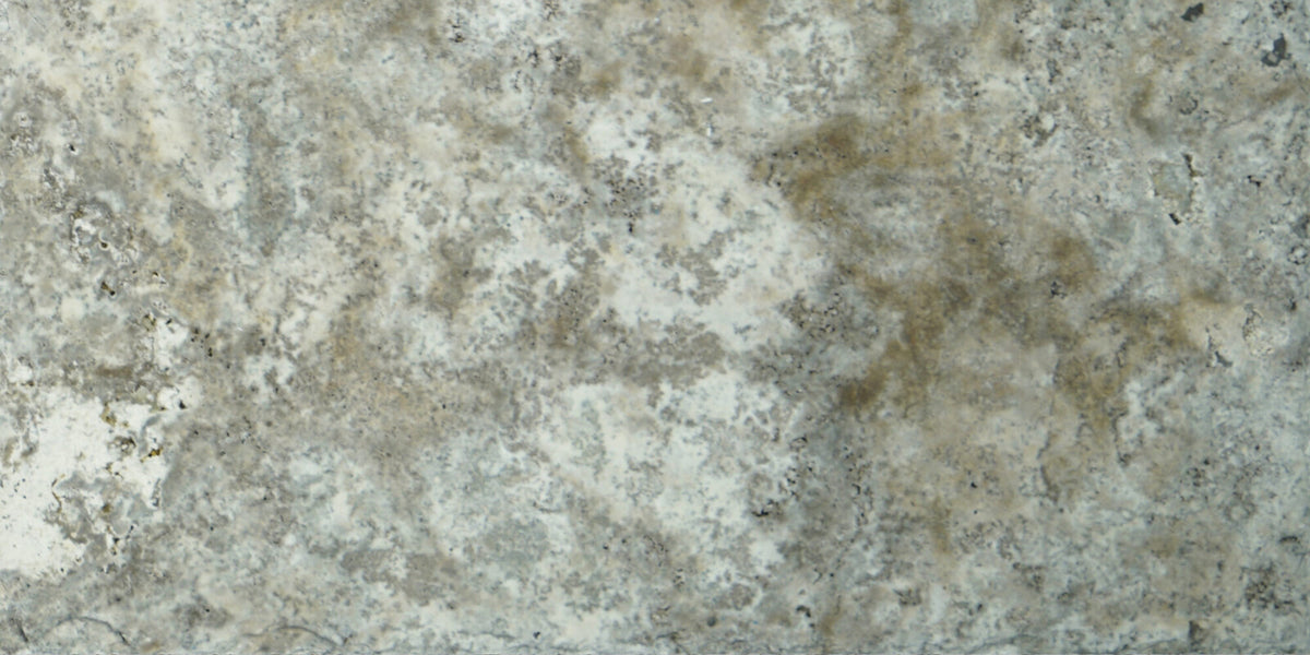 Silver Premium Travertine Tumbled 12x24 1-1/4" Paver