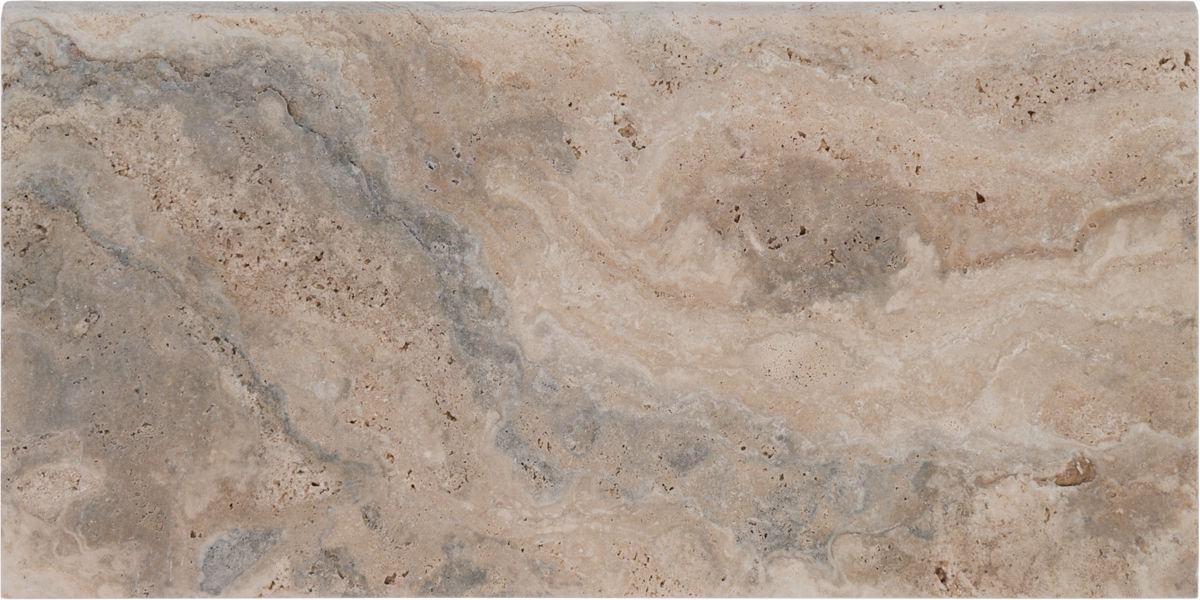 Valencia Travertine Bullnosed 12x24 1-1/4" Pool Coping