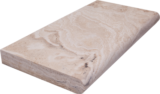 Valencia Travertine Bullnosed 12x24 2" Pool Coping