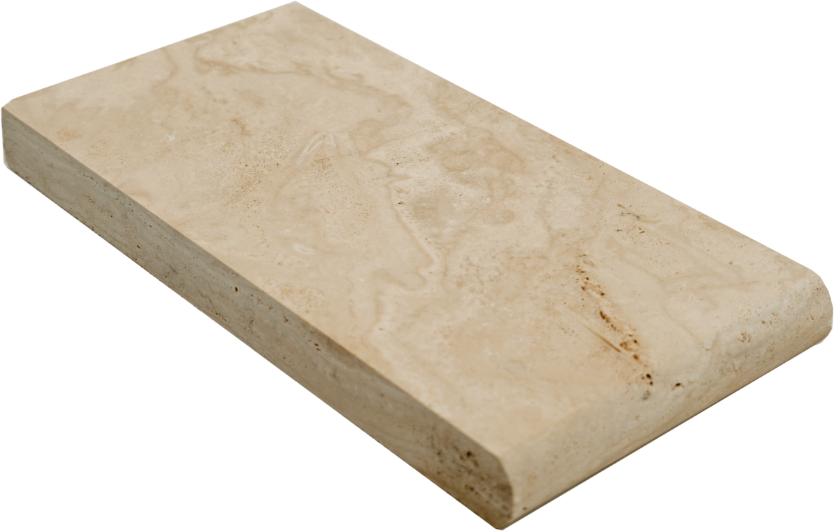 Valencia Travertine Bullnosed 6x12 1-1/4" Pool Coping