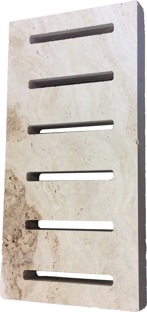 Valencia Travertine Tumbled 6x12 1-1/4" Deck Drain Paver